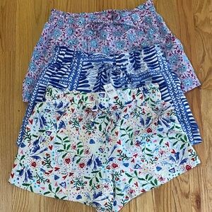 LOFT Floral and Striped Shorts bundle